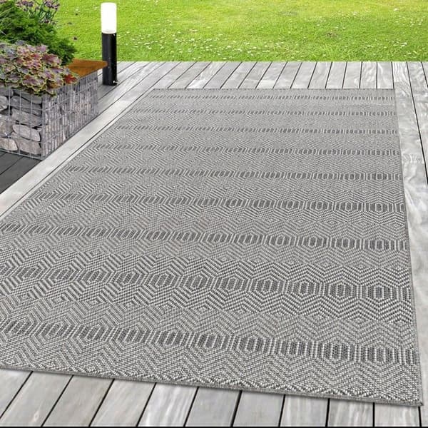 Teppe - AYYILDIZ - Rektangulär - 60x100 cm - Grå - 100% polypropen