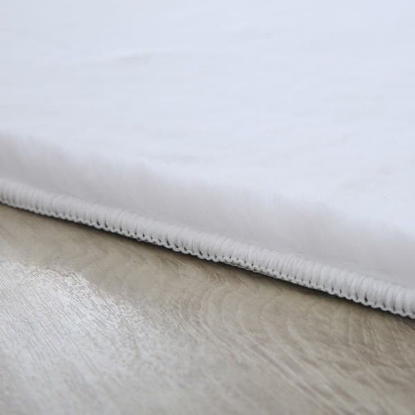 Moderna & Design Ayyildiz Matta 80 x 250 cm - Vit - Rektangulär - Mjuk Ull Effekt Kort Lugg - Ref 05100WHITE
