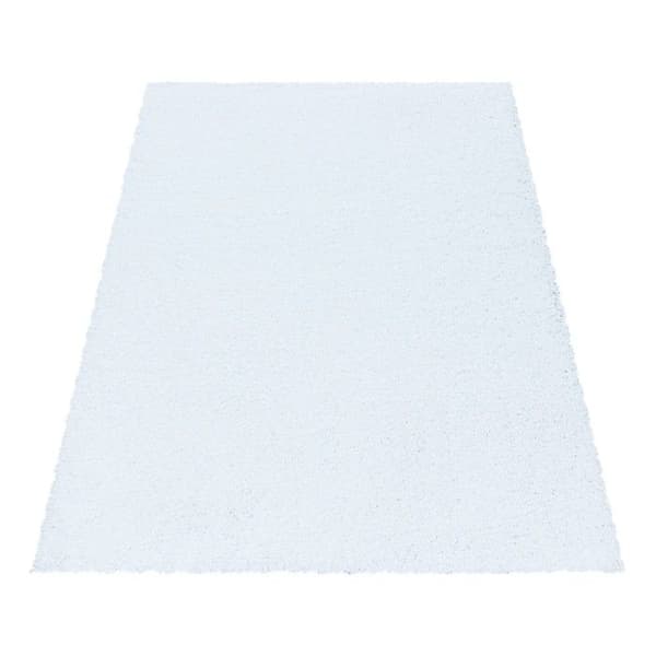 Matta Efter Storlek & Färg Melis Home 60 x 110 cm - Rektangulär - Vardagsrum - Vit - Mjuk Ull Effekt - Ref 03000WHITE