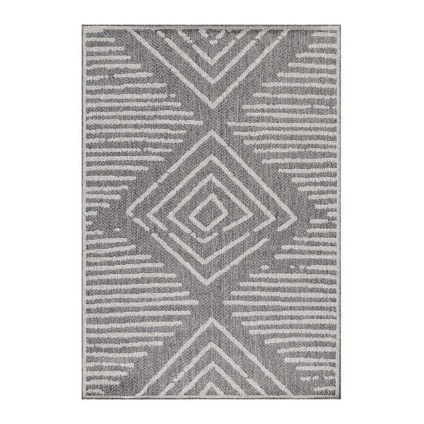 Utomhusmatta & Terrass Ayyildiz 200 x 290 cm - Grå - Rektangulär - Utomhus Inomhus - Tvåfärgad - Ref 904902GREY