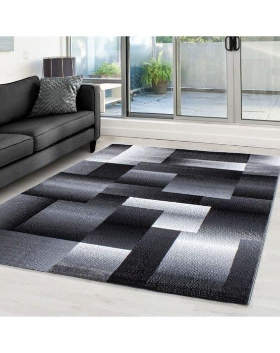 Matta - Miami - 6560 - Svart - 200x290 cm - Modern - Rektangulär