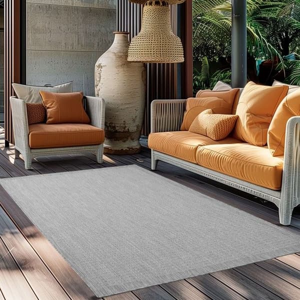 Teppe Efter Storlek & Färg Melis Home - 160 cm Rund - Rektangulär - Grå - Utomhus Inomhus - Ref 601410GREY