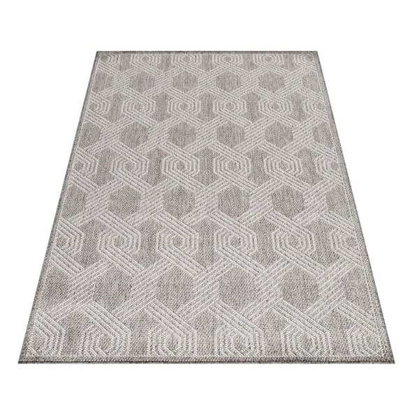 Utomhusmatta - AYYILDIZ - Ayyildiz - Grå - 240 x 340 cm - Rektangulär
