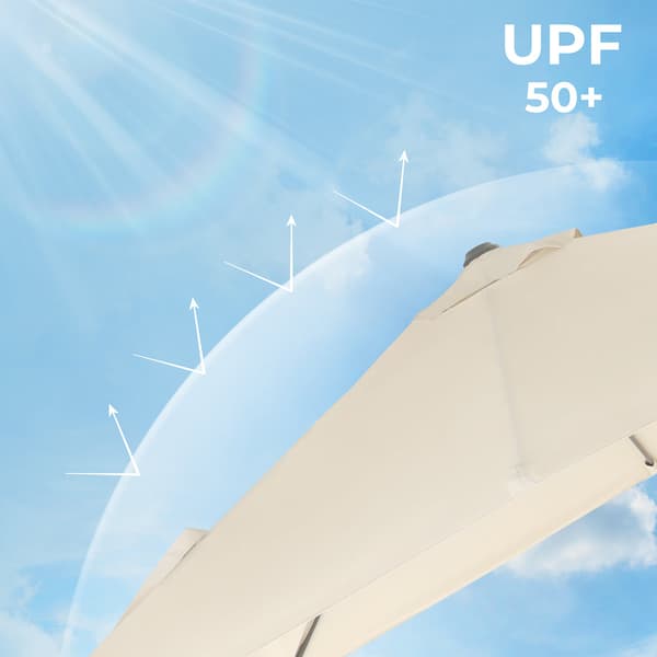Parasol - Vipbar med 360° drejefunktion - Grå