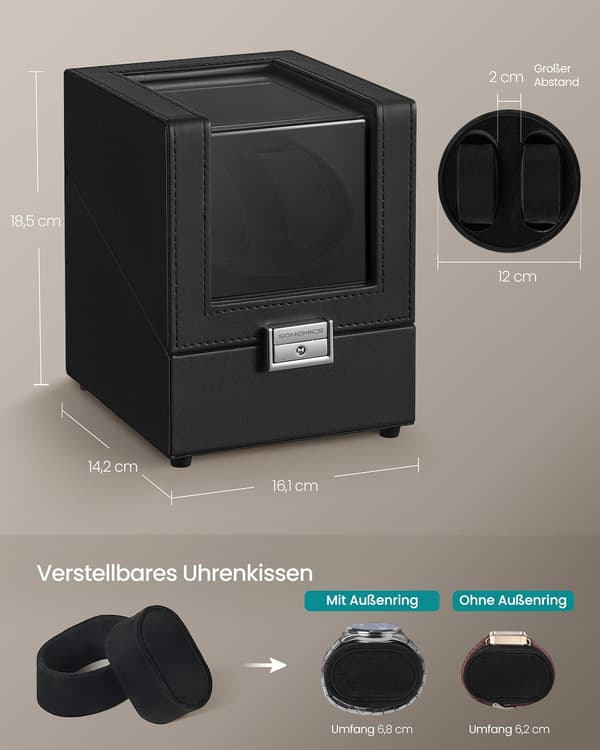 Uroptrækker - LED-lys - Sort