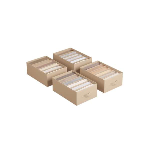 Garderobsförvaringsset - Set om 4 - Sandbeige