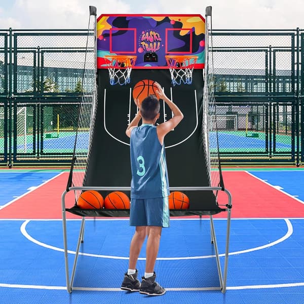 Basketballautomat - Fällbart Arcade spel med korgar - 2 - Svart