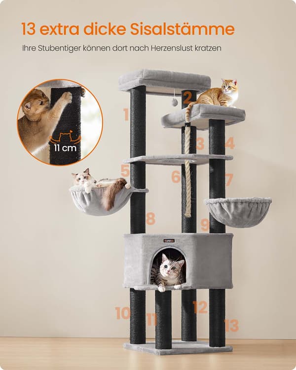 Kradsetræ - Stor model - Flere niveauer - Til store katte