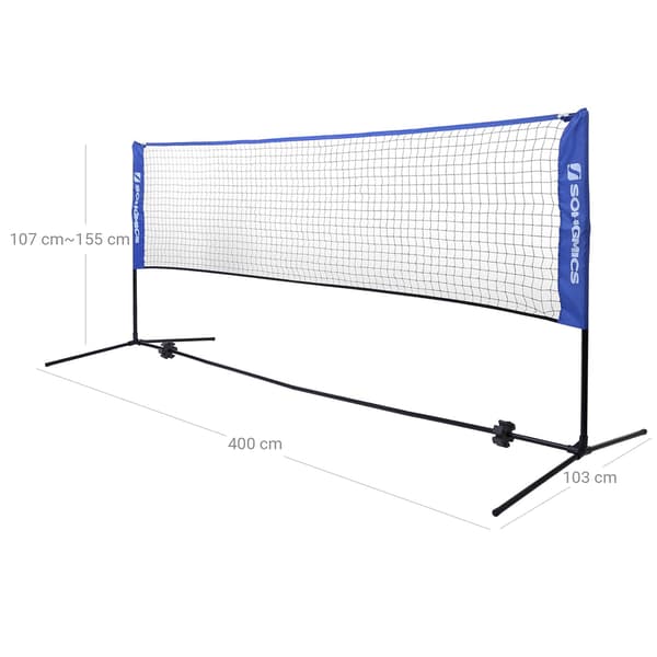 Badmintonnet - Justerbart og let - Blåt og sort