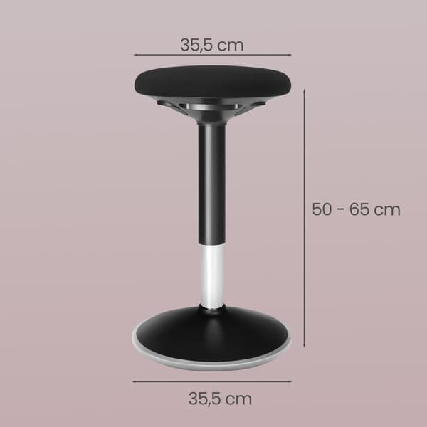 Ställbar stol - Ergonomisk snurrpall - Snabb montering