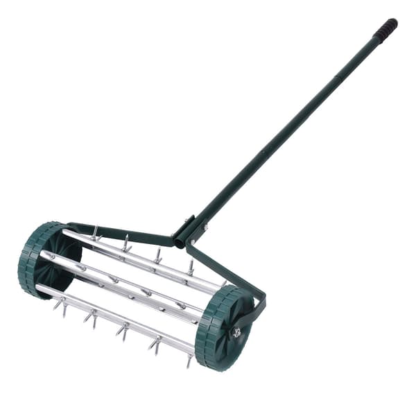 Gräsmatta - luftare rulle scarifier roller trädgård - Svart
