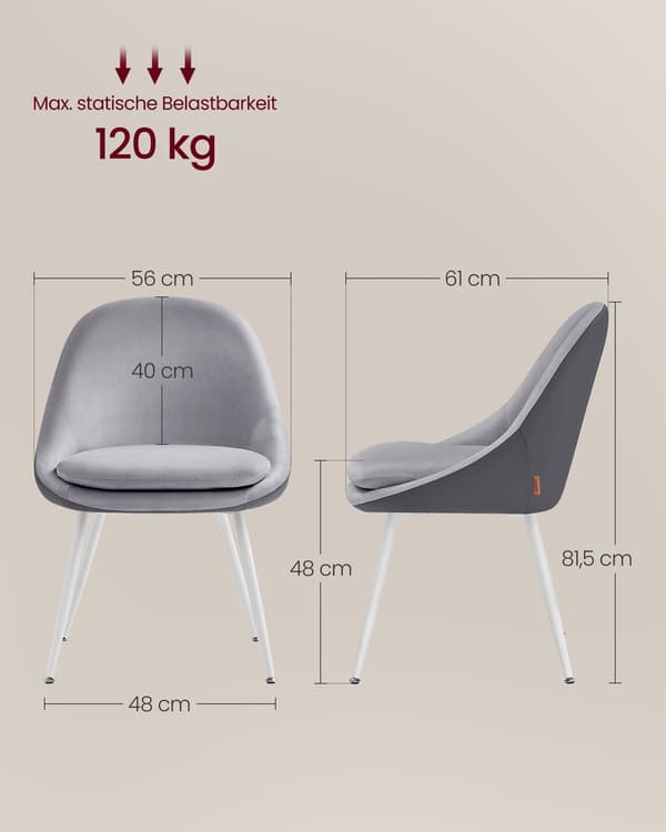 Matstolset om 2 med kuddar - Dove Grey och Cloud White