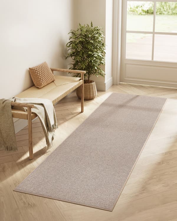 Tæppe - Jute-look - 80 x 200 cm - Kamelbrun