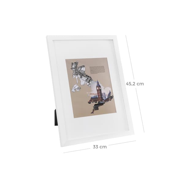 Fotoramset - set om 3 - stor storlek - vit