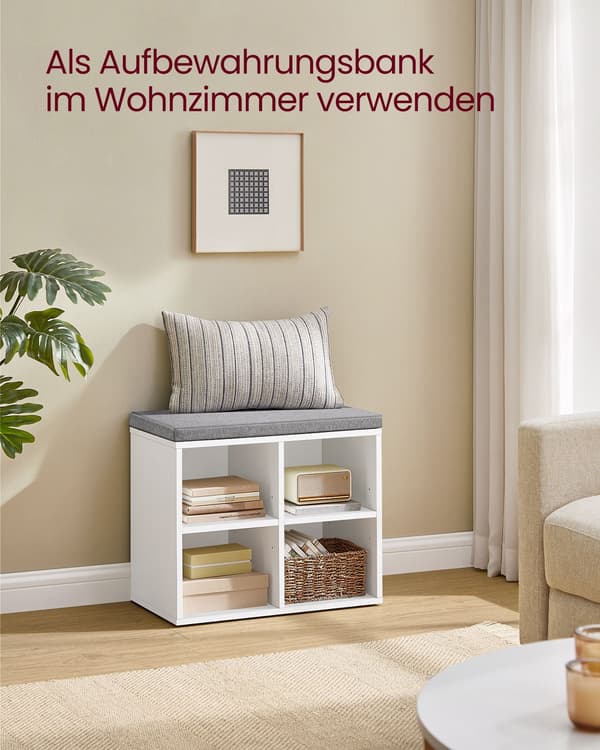 Skobænk - 4 rum - Cloud White-Dove Grey