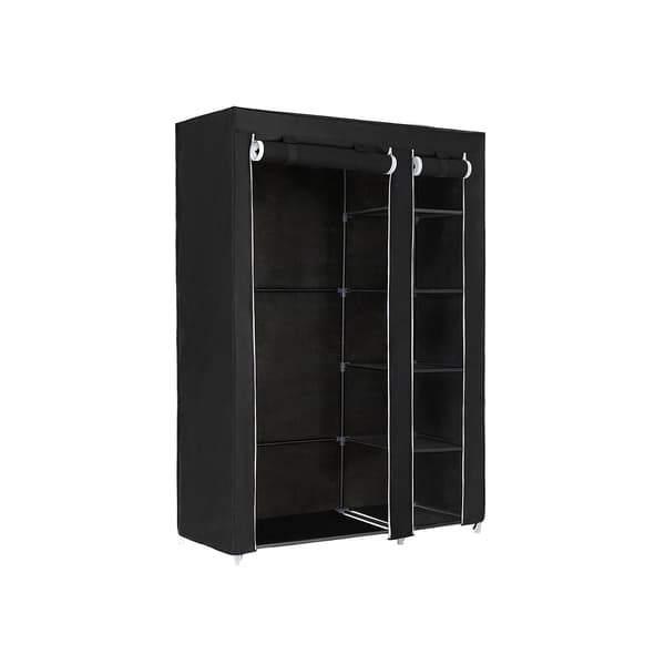 Sammenklappelig garderobe - pladsbesparende - sort