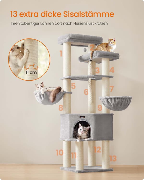 Kradsetræ - Stor model - Flere niveauer - Til store katte