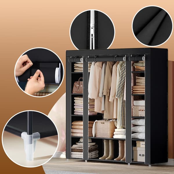 Garderobe - Pladsbesparende design - Sort