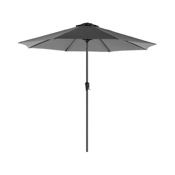 Parasoll - Med vev - Ø 270 cm - Grå