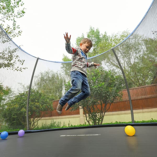 Sikkerhedsnet til trampolin Ø 244 cm - Robust PE - Sort