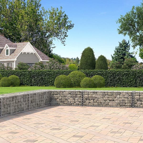 Gabion - Havemur til sten - 100 x 30 x 30 cm - Grå