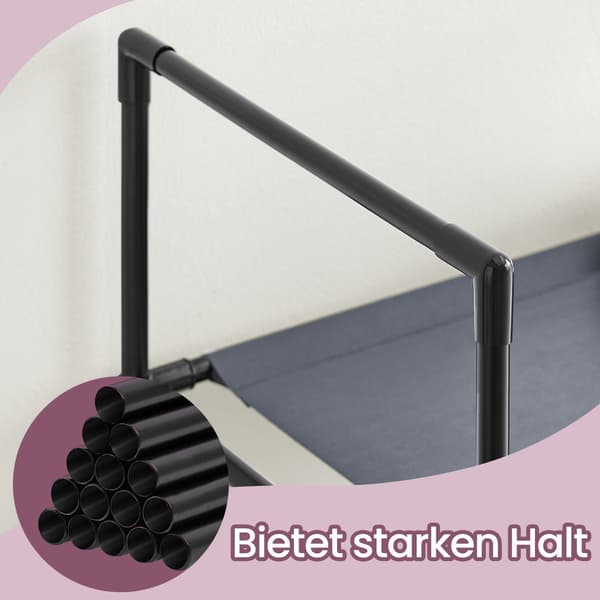 Kenkäteline - 10 kerrosta, tilaa säästävä - harmaa