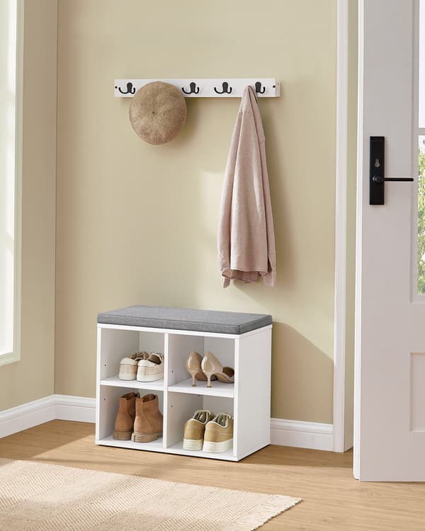 Skobænk - 4 rum - Cloud White-Dove Grey