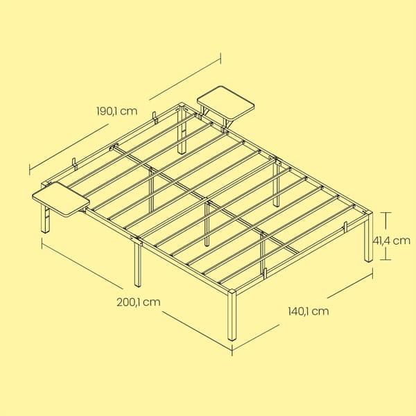 Metal sengestel - robust og stilfuld - sort