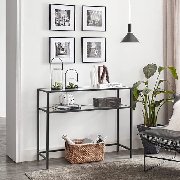Sidebord - Moderne design med 2 hylder - Sort
