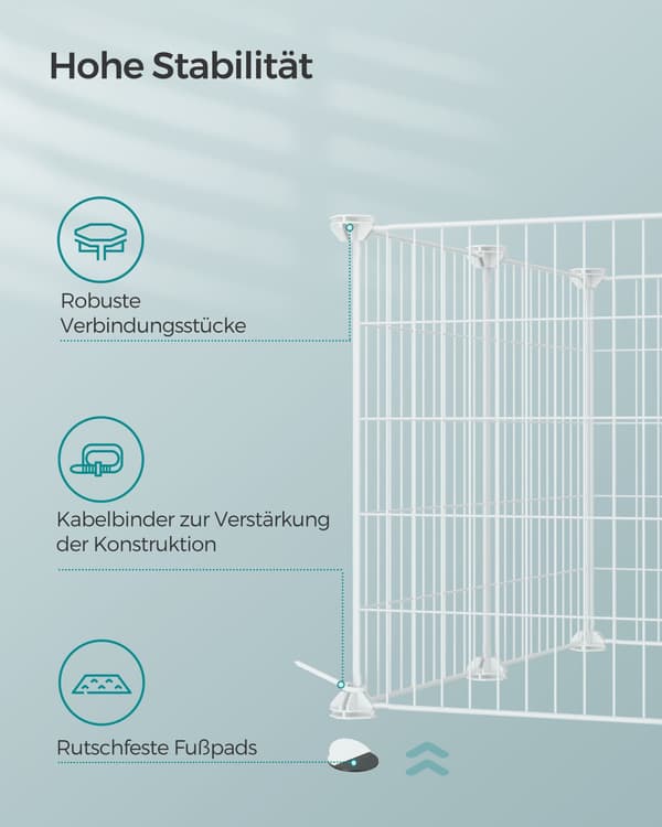 Smådjursbur - DIY - metall - vit