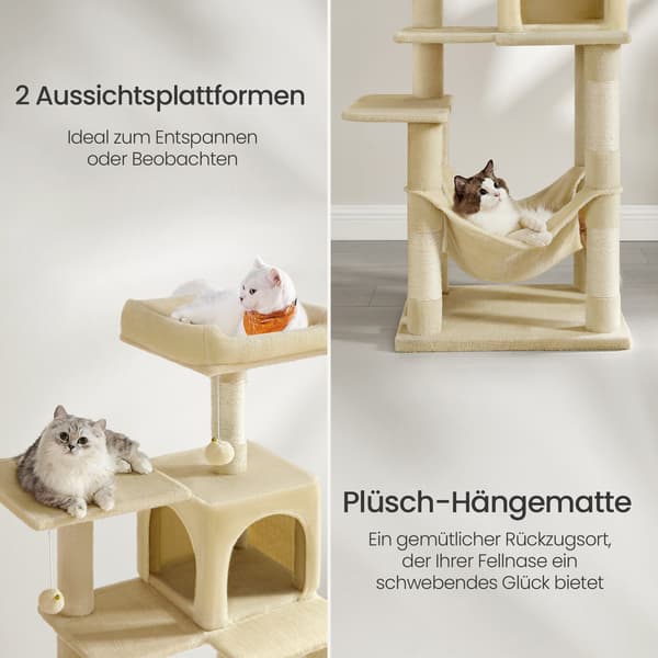 Kradsetræ til katte - flere niveauer - grå og beige