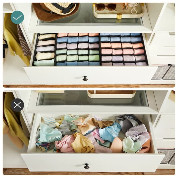 Organizer-sæt med 8 - til undertøj og accessories - Grå