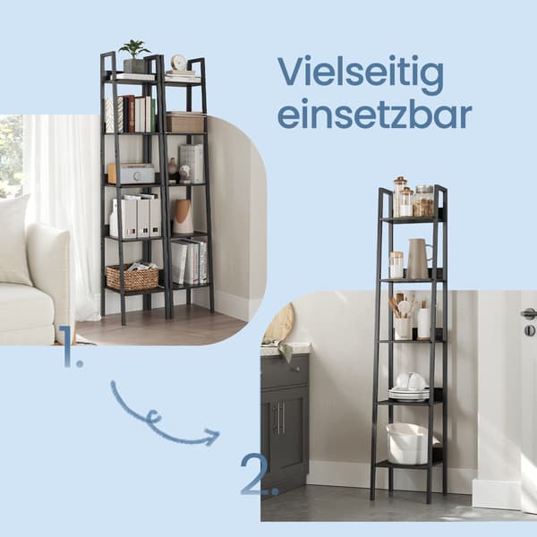 Bogreol - Smal stigehyldemodel - Sort