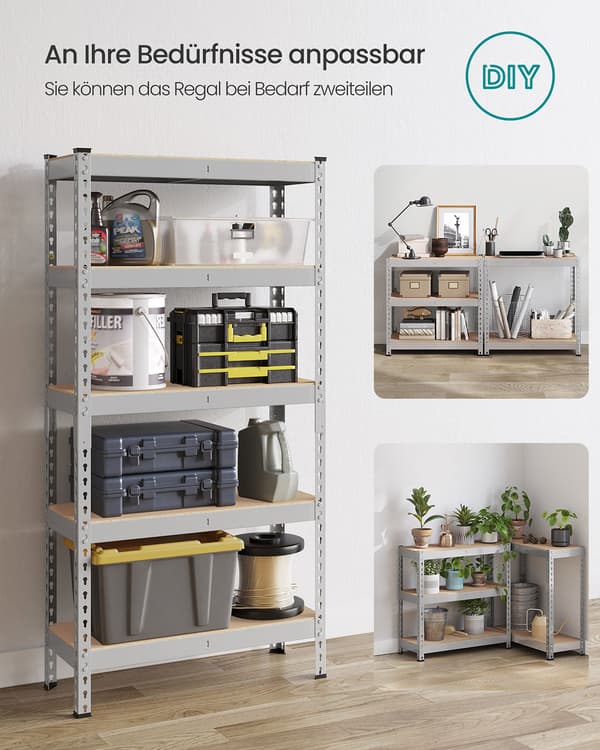 Reolsæt med 2 - Robust design - Sølv