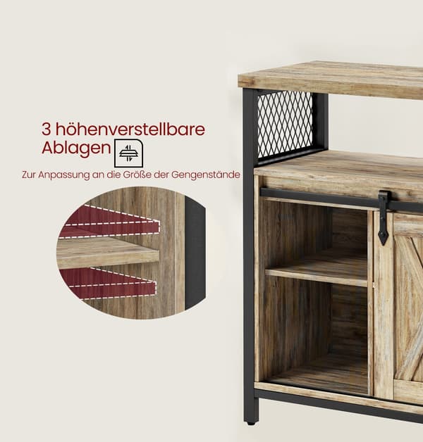 Skänk - Modern design - Turkosbrun och bläcksvart