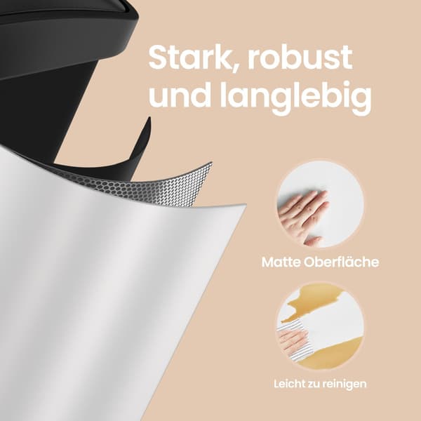 Affaldsbeholder med 3 rum - Affaldssorteringssystem - Hvid-Sort