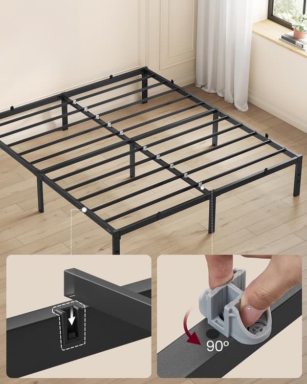 Dobbeltsengstel - Moderne design - Stål - Blæksort