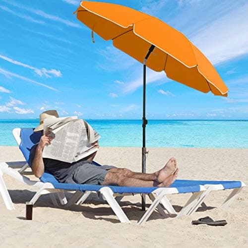 Haveparasol - UV-beskyttelse - Orange