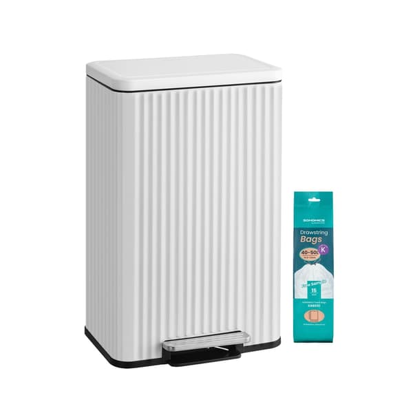 Pedalspand - 50 liter - soft-close mekanisme - cloud white