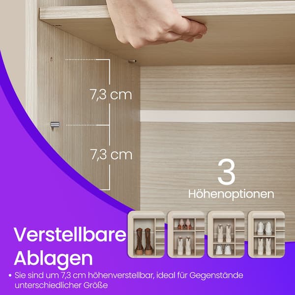 Skobänk med förvaring och sits - Kamelbrun