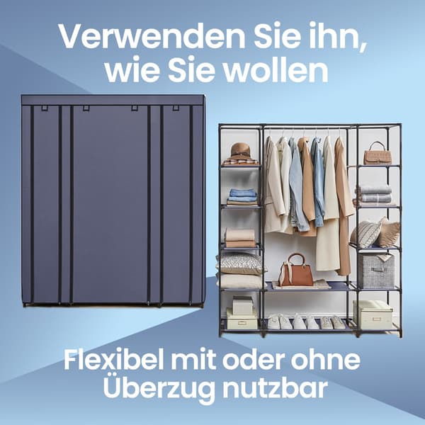 Garderobe - Pladsbesparende og robust - Marineblå