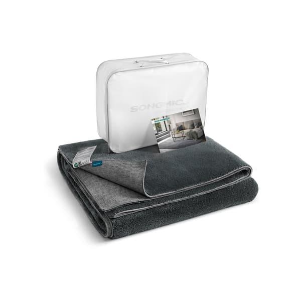 Matta - 170 x 120 cm - Halkfri - Antracitgrå - Polyester - 3,2 kg