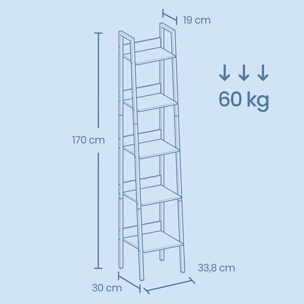 Bogreol - Smal stigehyldemodel - Sort