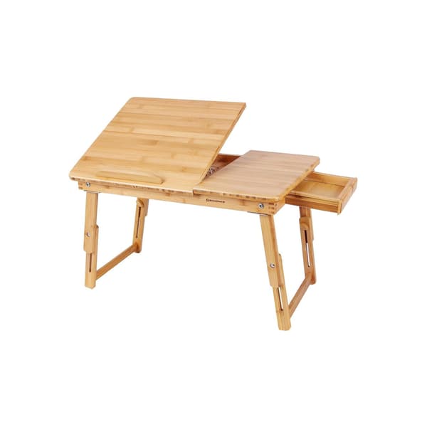 Laptopbord - höjdjusterbart - hopfällbart - naturfärgat