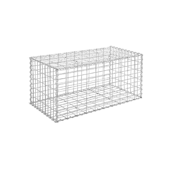 Gabion - Stenkorg 100 x 50 x 50 cm - Galvaniserad - Grå/Silver