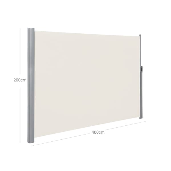 Sidemarkise - Udtrækkelig skærm - Beige