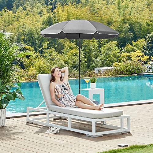 Strandparasol - UV-beskyttelse - Sammenklappelig - Grå