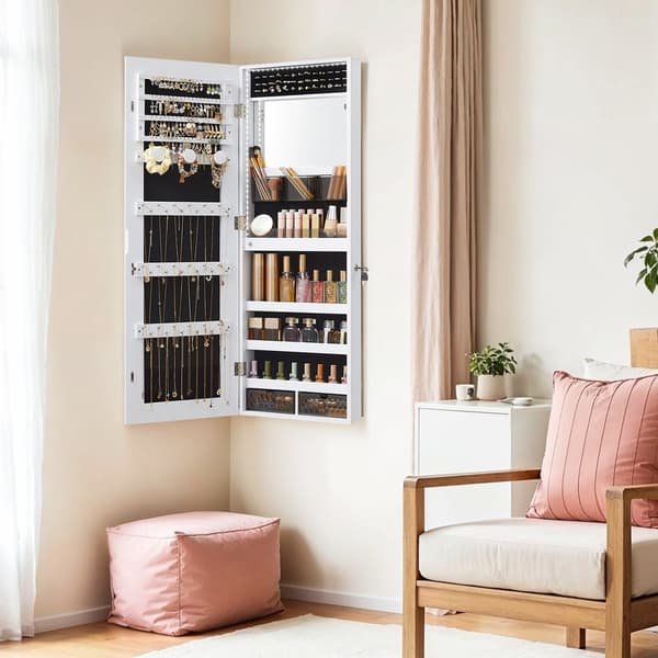 LED Smykkeskab - Låsbart - Organizer