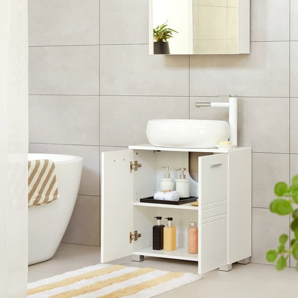 Vaskeskab - Pladsbesparende design - Hvid