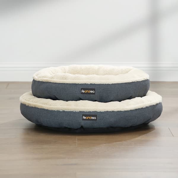 Hundeseng - Donutformet - Ø 55 cm - Mørkegrå